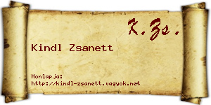 Kindl Zsanett névjegykártya